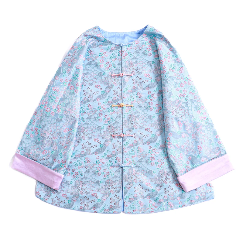 「兮沐芳」锦依天裁 宋锦 国风手工设计百搭刺绣国潮女装汉服上衣