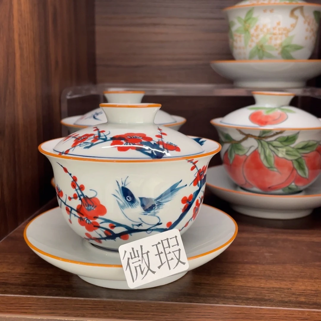 微瑕釉下彩纯手绘