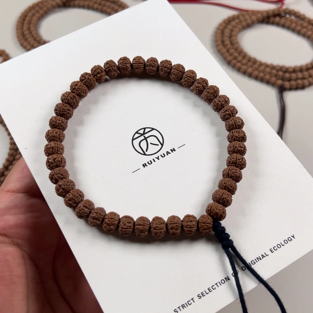 金刚菩提手串老树王孔道隐黄单圈尺寸9.0