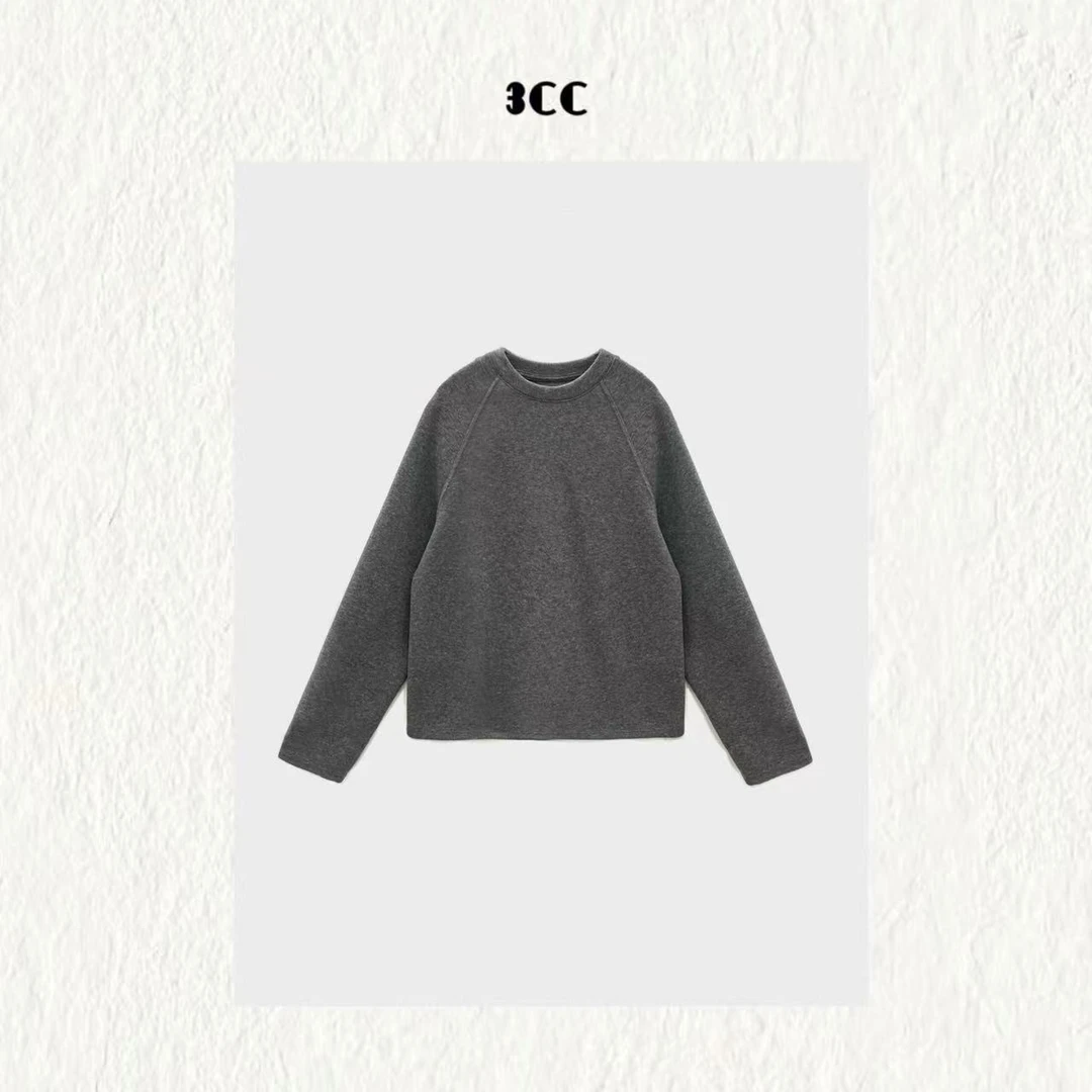 3CC【时装卫衣】加厚垂感经典百搭插肩袖卫衣 89299