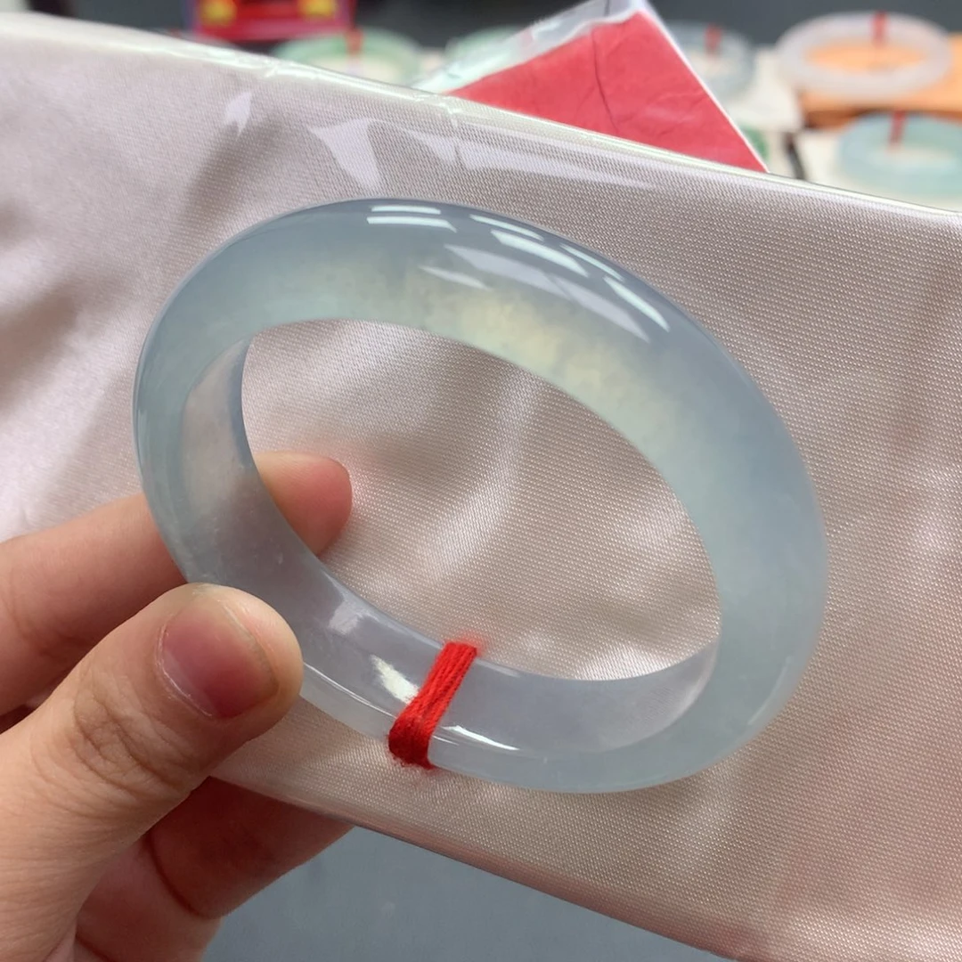 翡翠未镶嵌手镯25号蓝钢贵妃