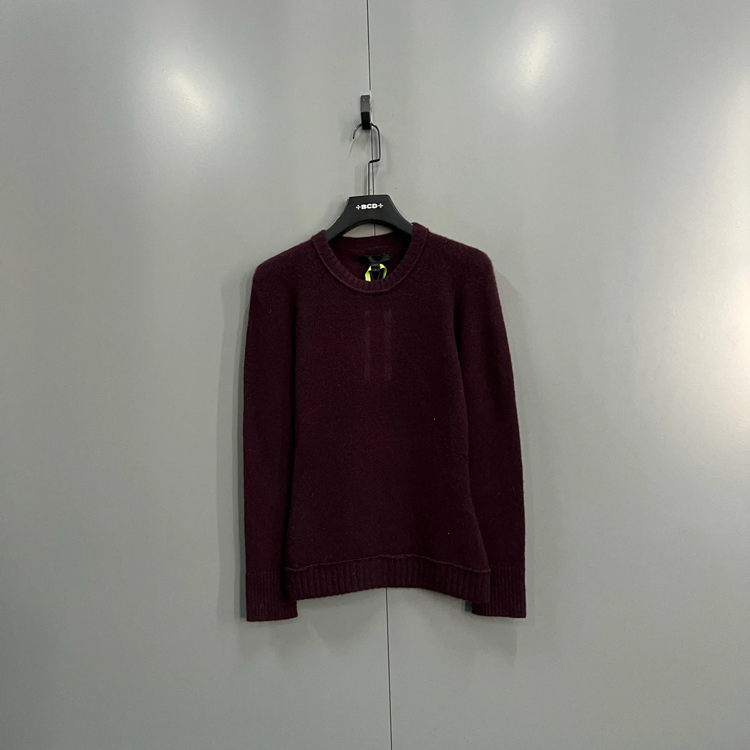 95新 BURBERRY/博柏利 n4/酒红色针织衫 S码/609463