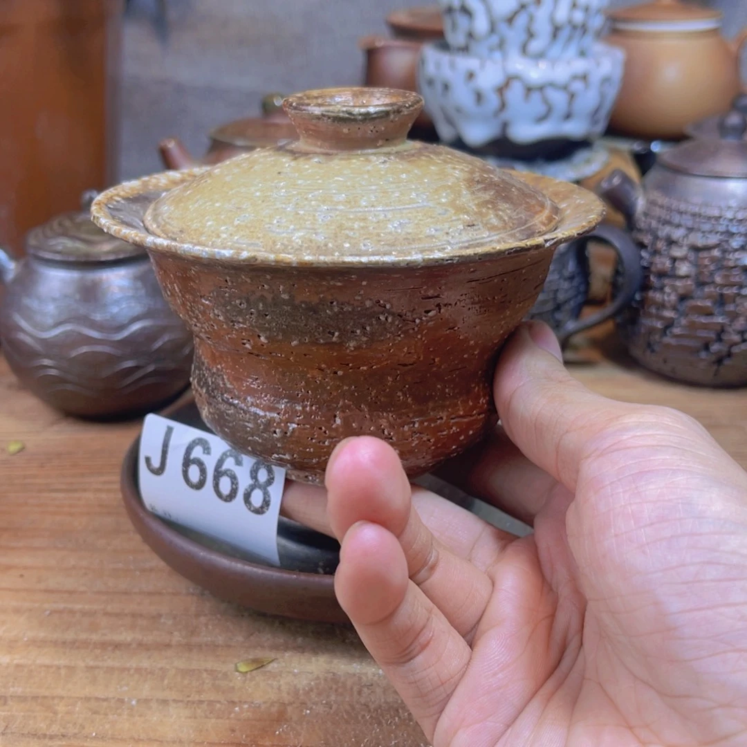 纯手工制作工艺（柴烧）裸烧纯手工制作柴烧杯668