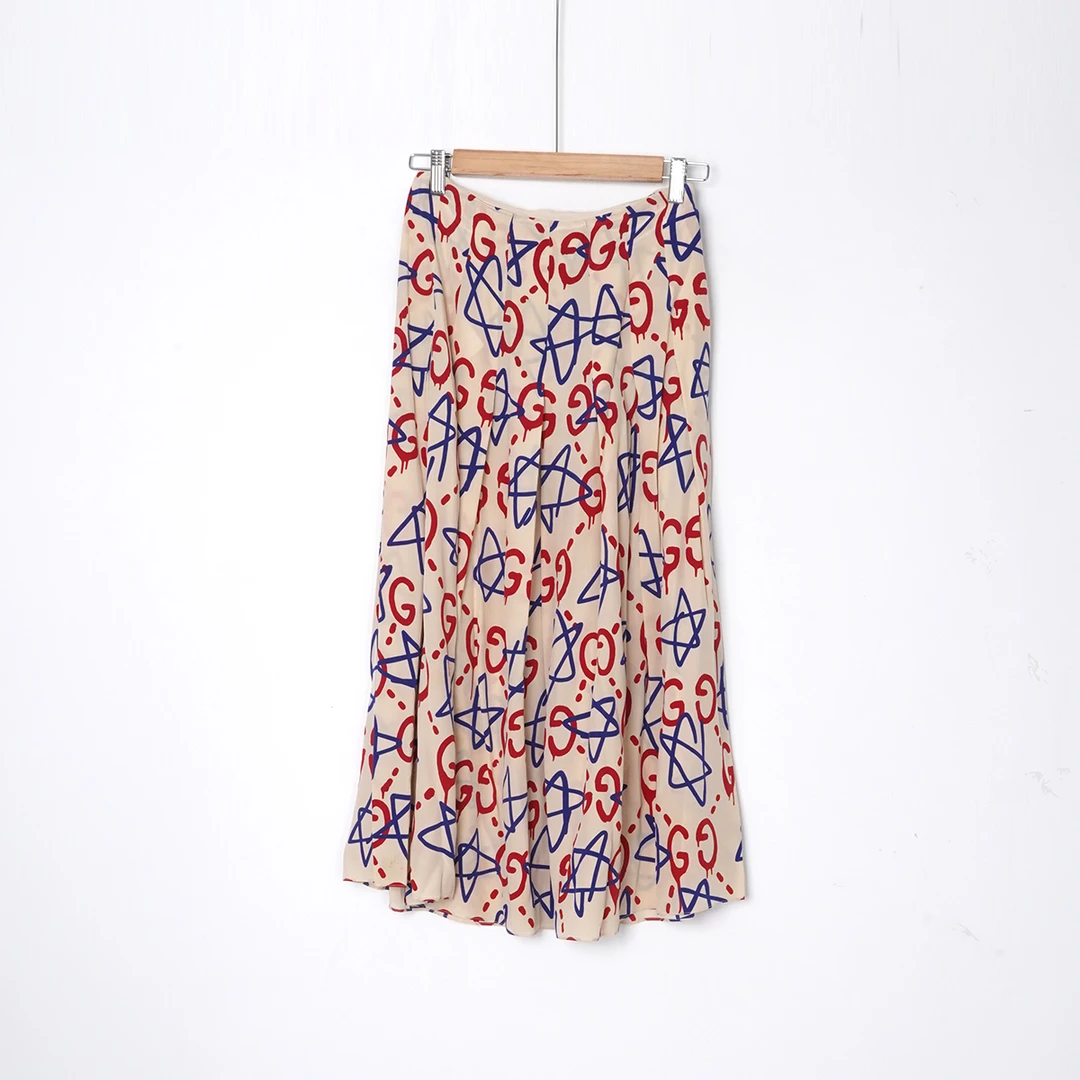 99新 GUCCI/古驰 桑蚕丝/SC1336/短裙/40码/古驰女装