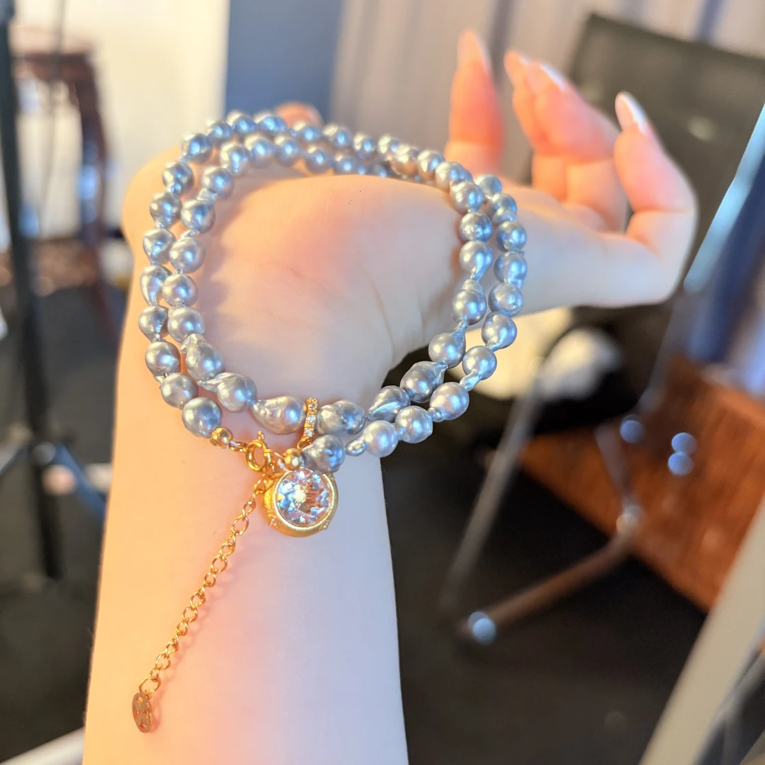 C1031 珍珠双圈 手串 多样性发其一