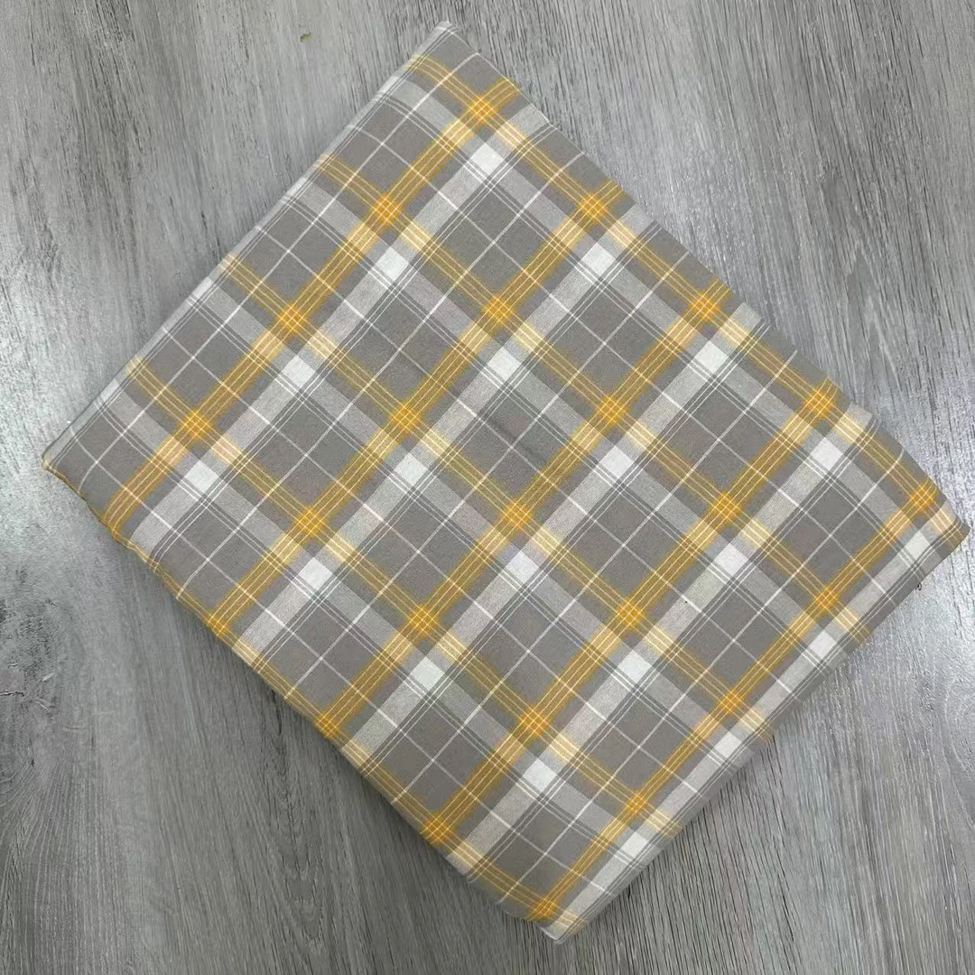 【时光良品】灰黄中格-罗布麻学生三件套