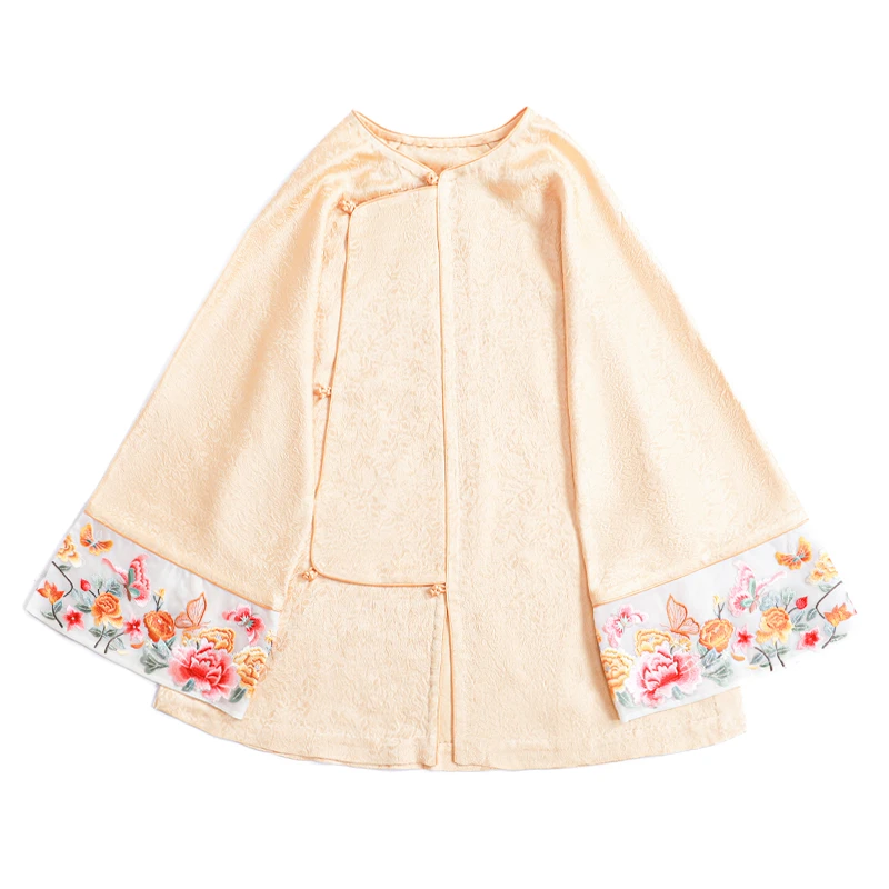 「金翎」乐锦坊复古中国风手工原创设计百搭刺绣国朝汉服女装小上衣