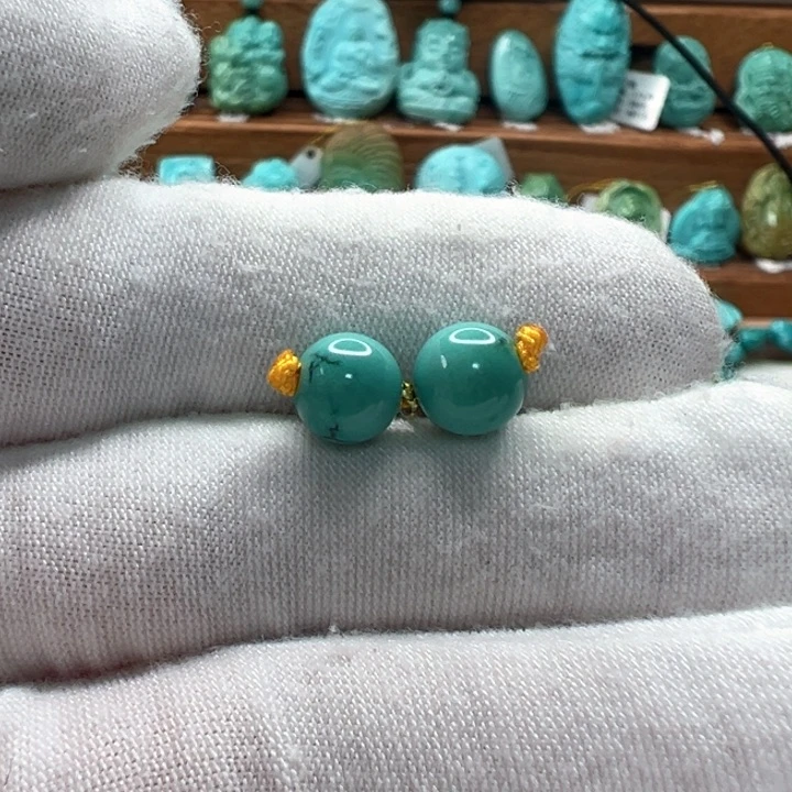 绿松石未镶嵌圆珠7.5mm