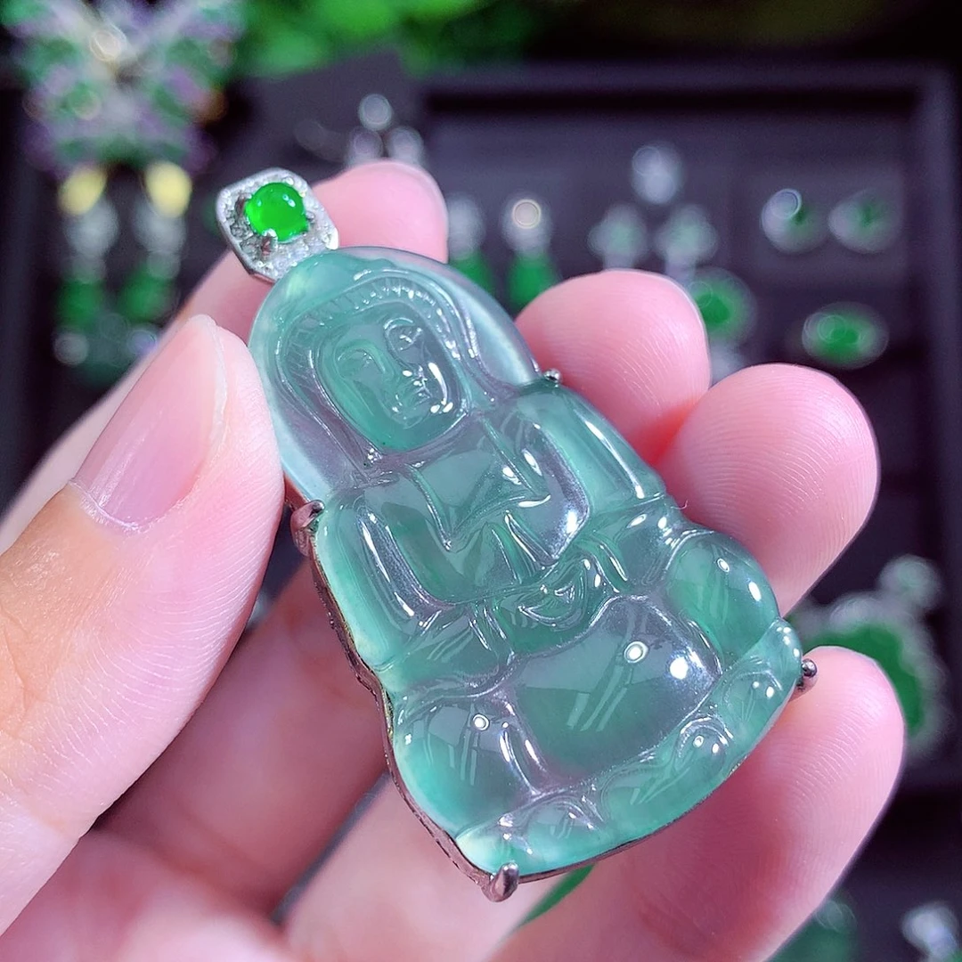 颈饰未镶嵌翡翠天然