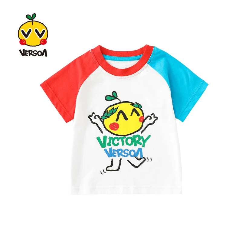 夏季A类短袖T恤卡通撞色短袖小童半袖夏装009