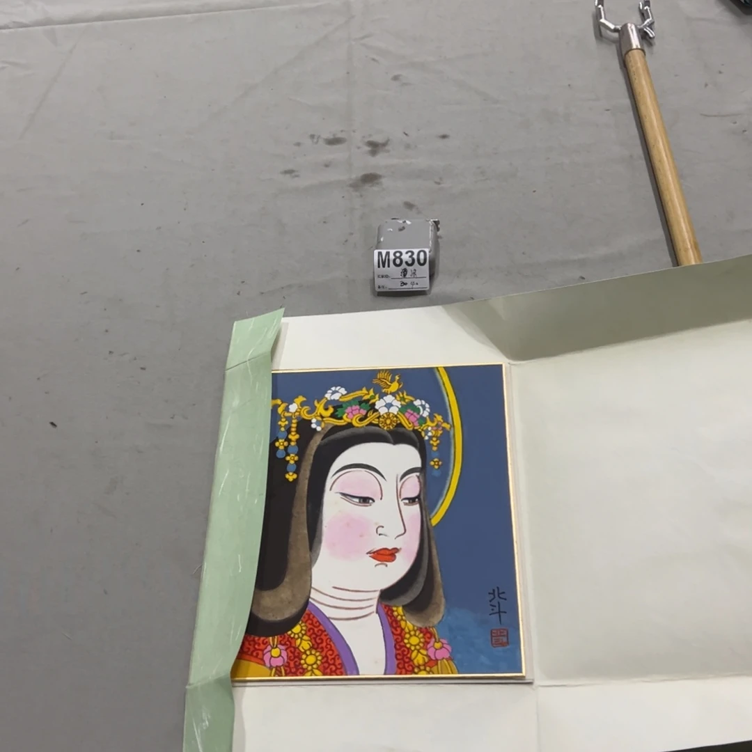 国画济*手绘临摹人物挂轴