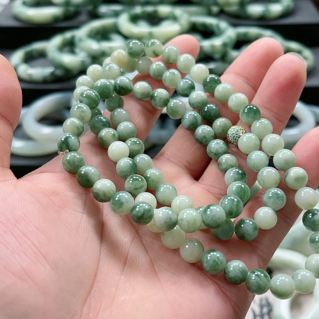 【闪购商品】未镶嵌透闪石-蛇纹石玉项链手串蝶****6