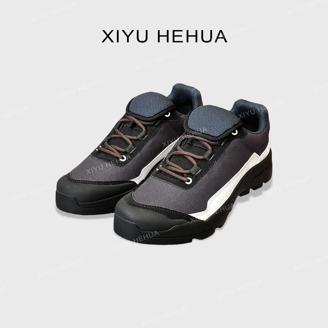 蒙家联名款户外耐磨牛筋布项低帮防水登山鞋防滑运动女鞋秋冬鞋