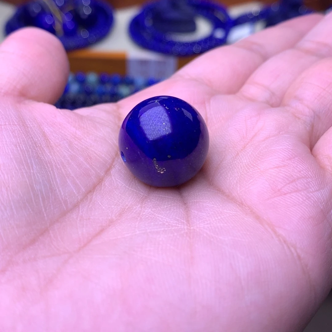 未镶嵌青金石单珠19m