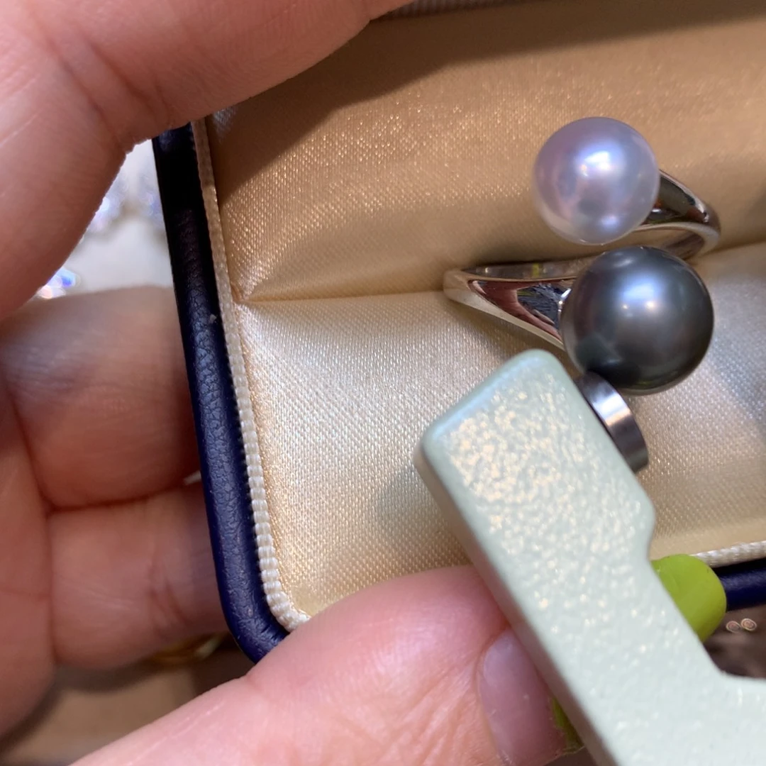 海水珍珠戒指银S925镶嵌