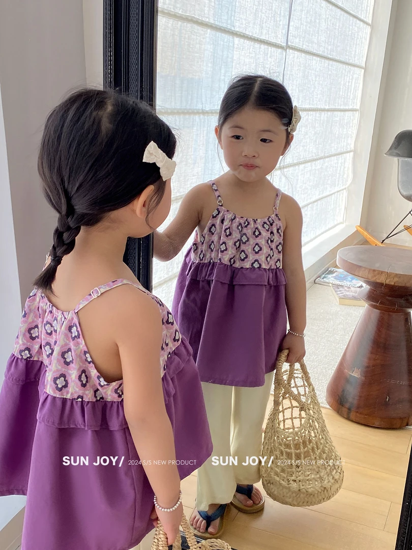 3007夏款吊带女宝小童夏季洋气韩版百搭休闲宽松潮流
