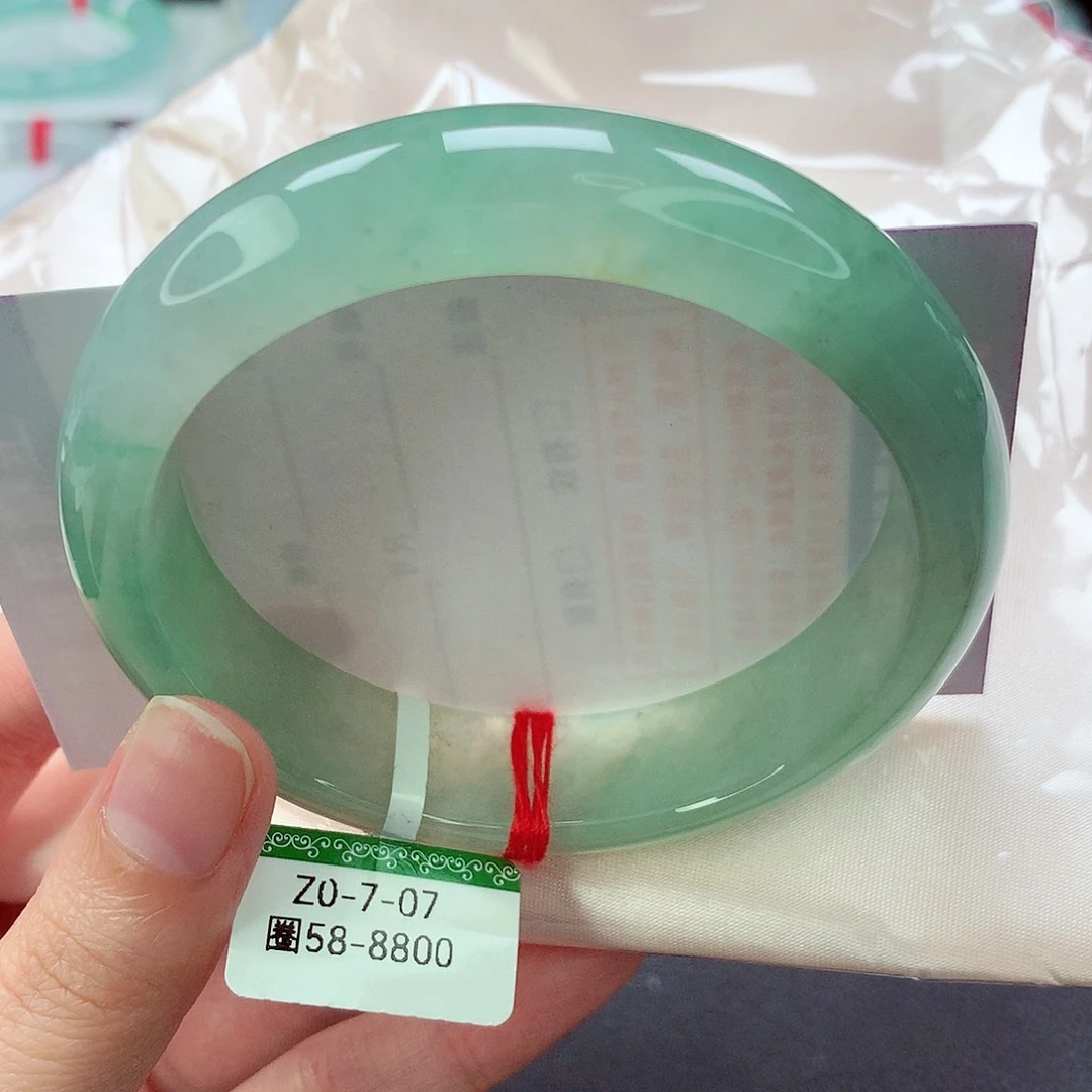 翡翠未镶嵌手镯缅甸天然a货翡翠手镯