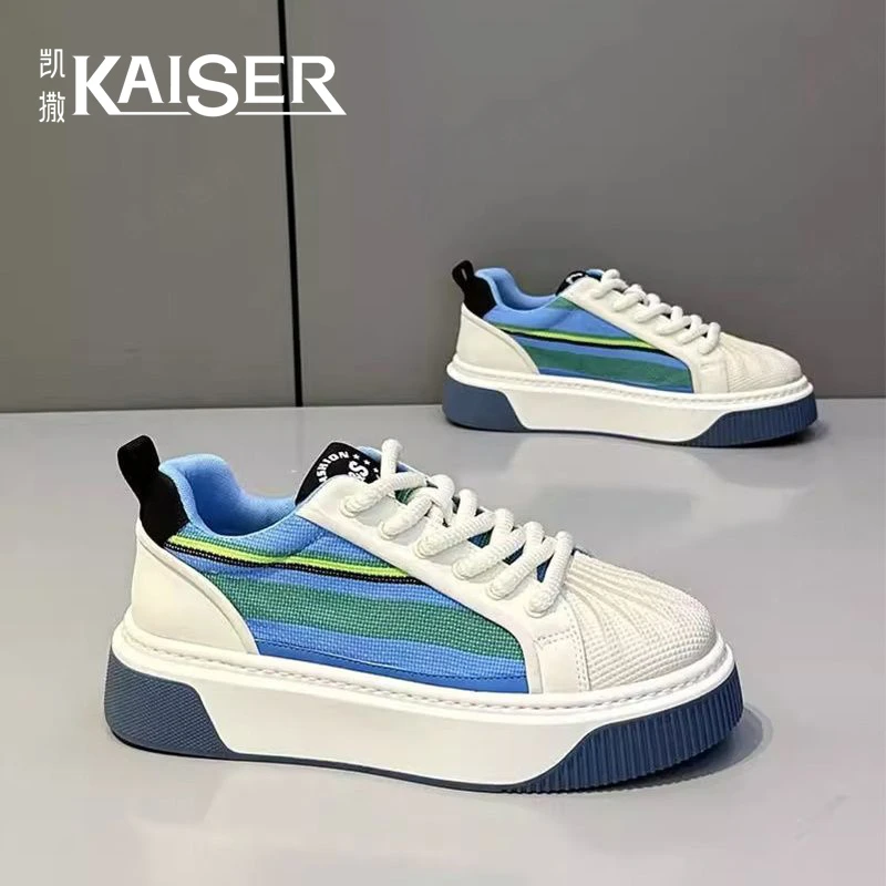 KAISER/凯撒·男鞋冬季潮流百搭休闲板鞋子男款厚底耐磨运动阿甘鞋