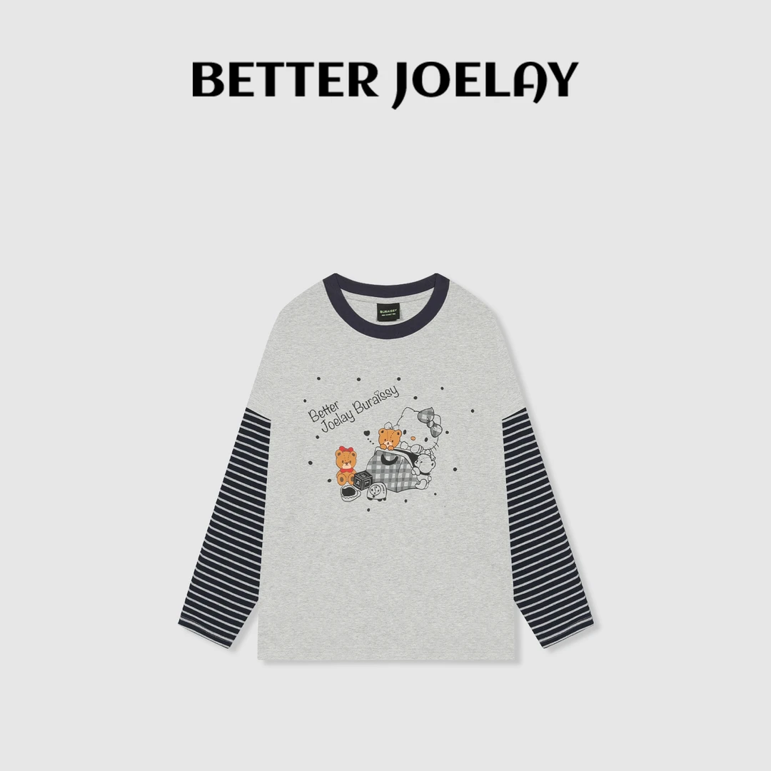 BETTER JOELAY-中版【月光浮星】时尚百搭简约ins风T恤长袖ZZ3730