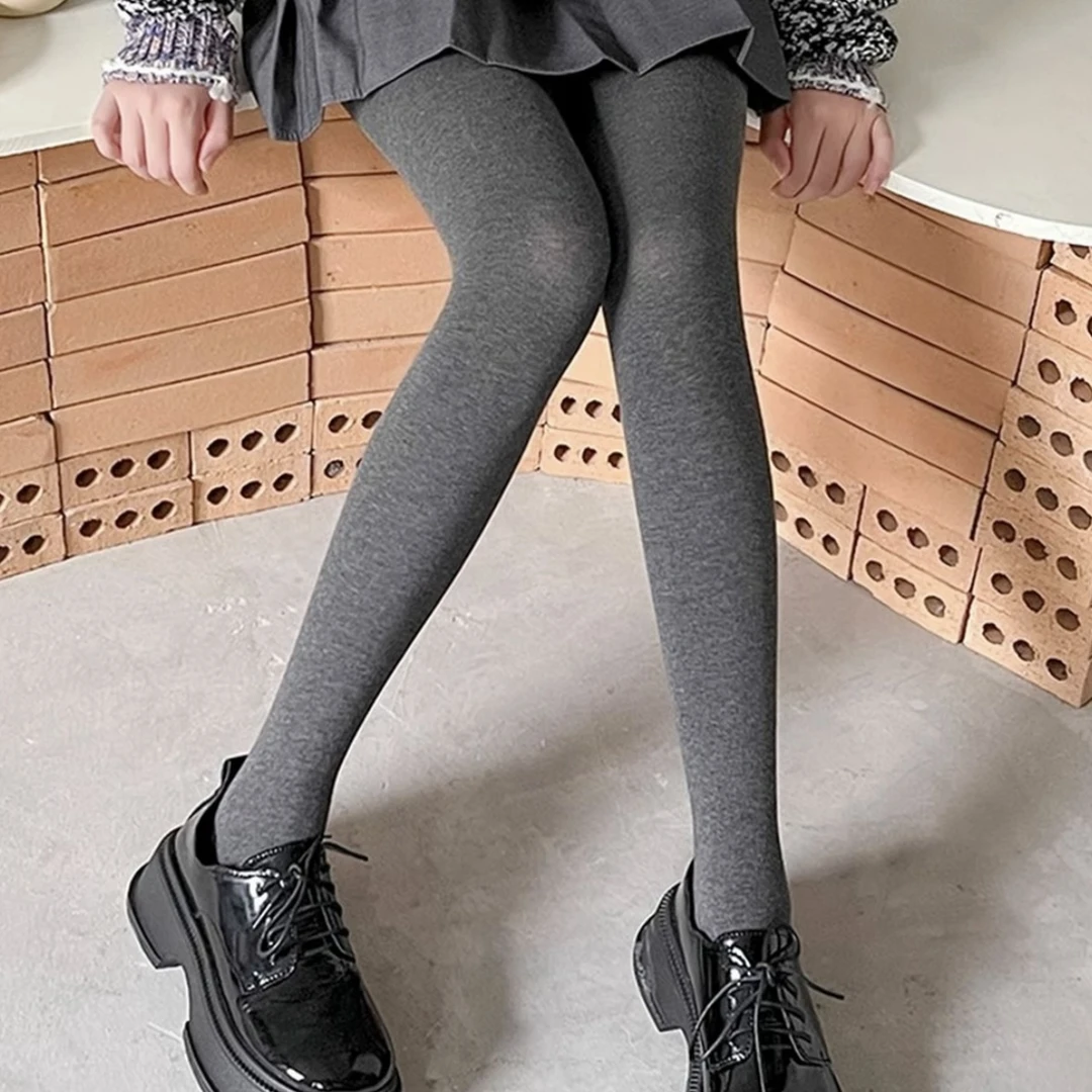新升级日系风长裤薄款秋冬季打底裤秋裤打底裤配JK外穿显瘦连脚裤
