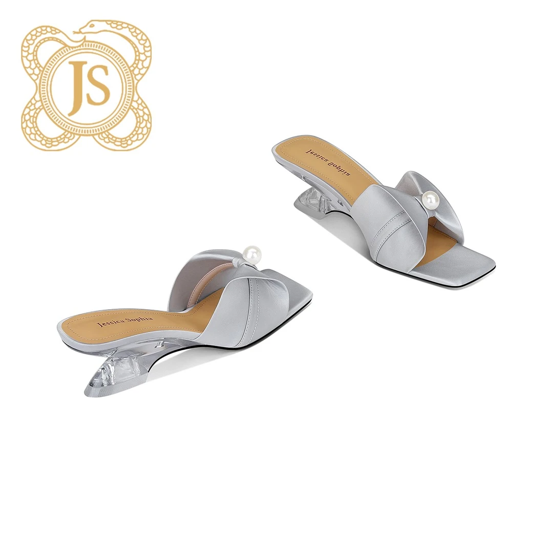 已开价，1273L65XJ气质夏季细跟春夏法式时尚欧美粗跟方头一字拖