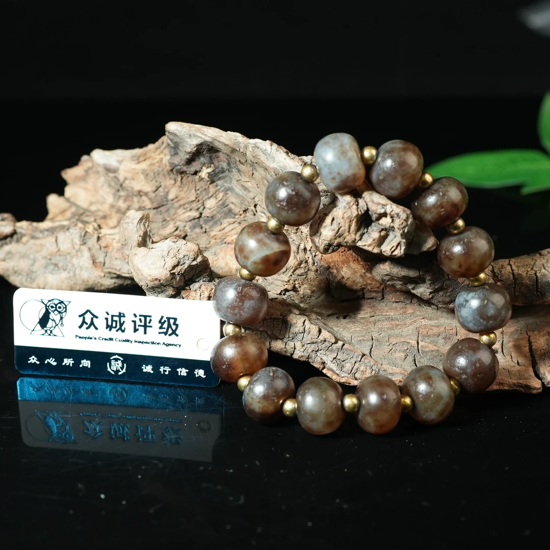 清代糖化玛瑙老型珠手串【古珠精选】AAJLC250206007