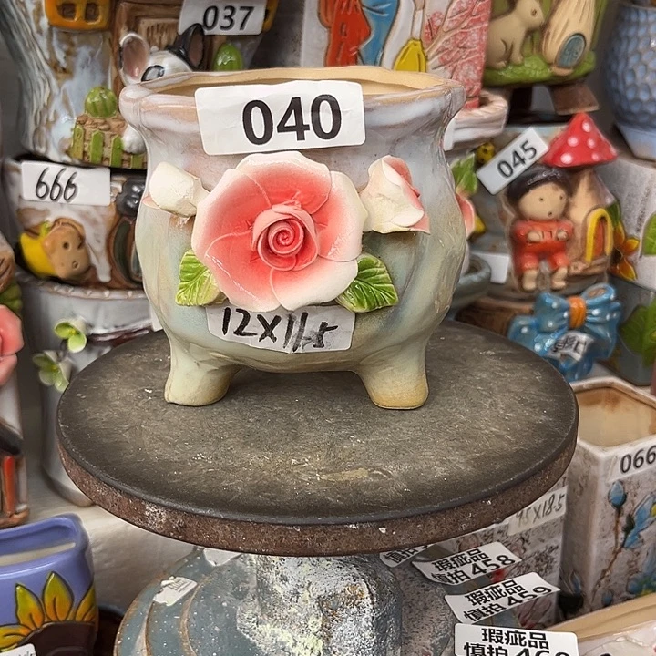 粗陶材质多肉花盆