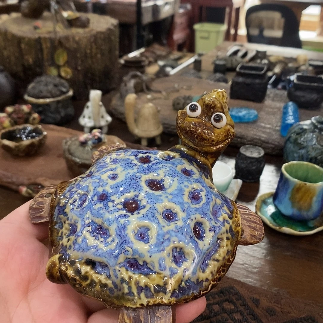 手工制作柴烧茶具