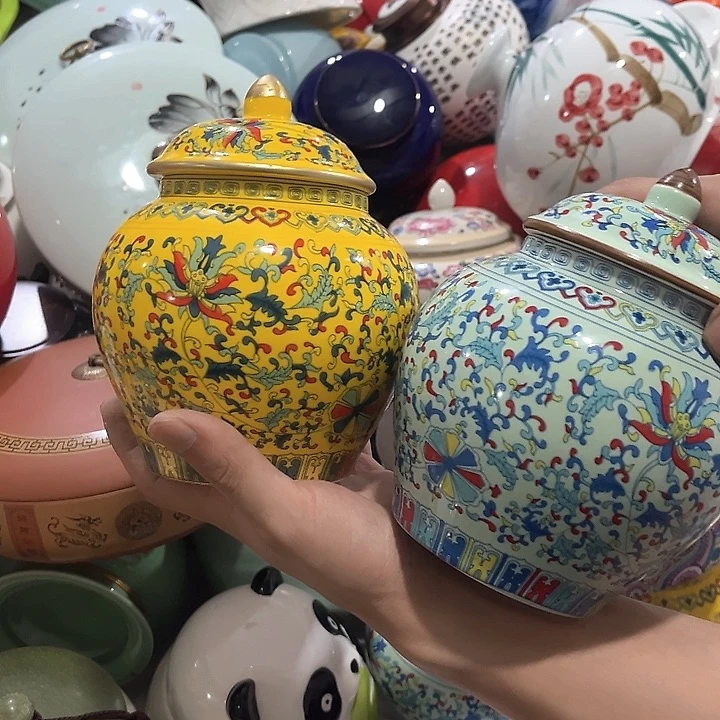 茶叶罐陶瓷罐防潮罐陶瓷罐子