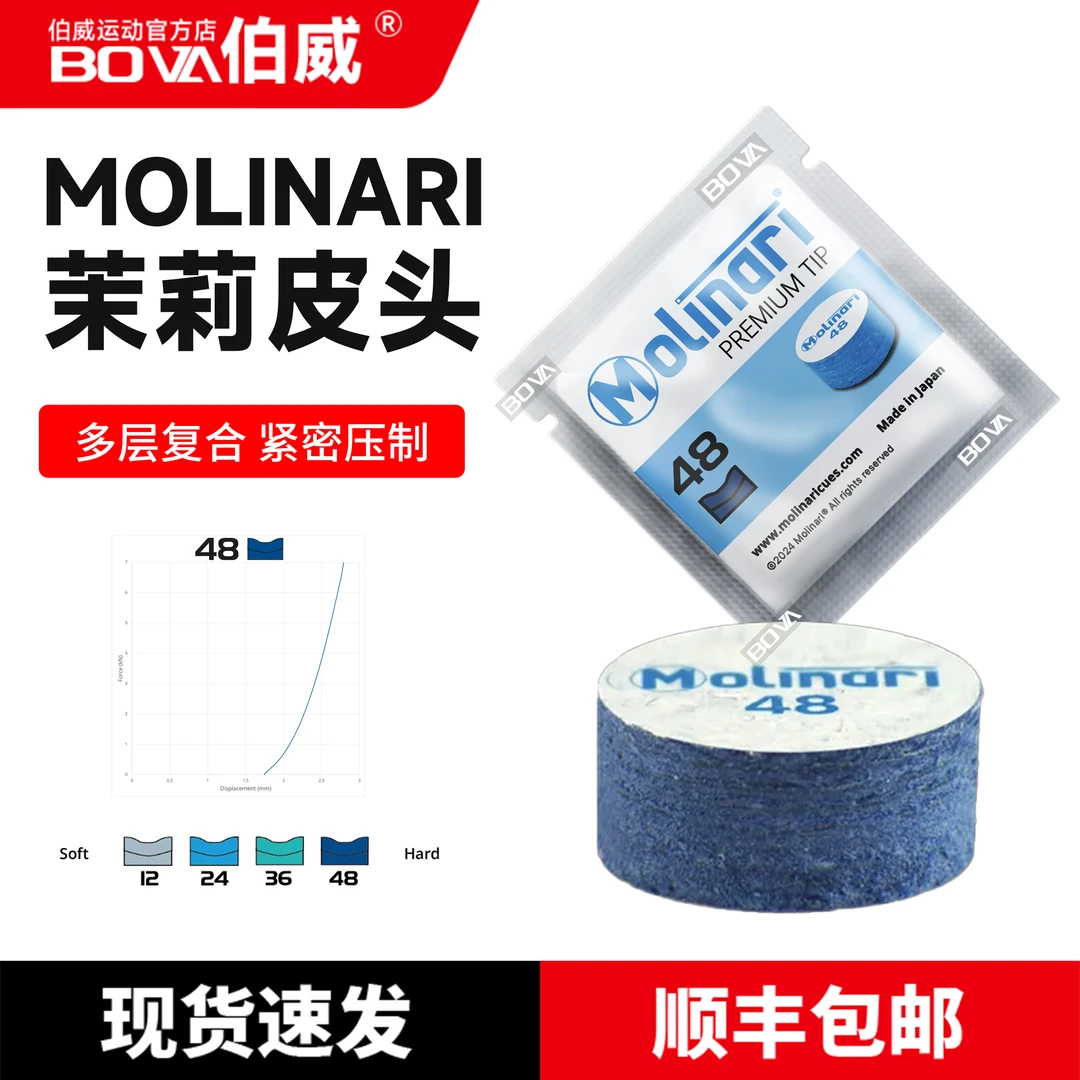 伯威茉莉皮头Molinari大头14mm皮头莫莉奈锐皮头莫力纳瑞台球杆