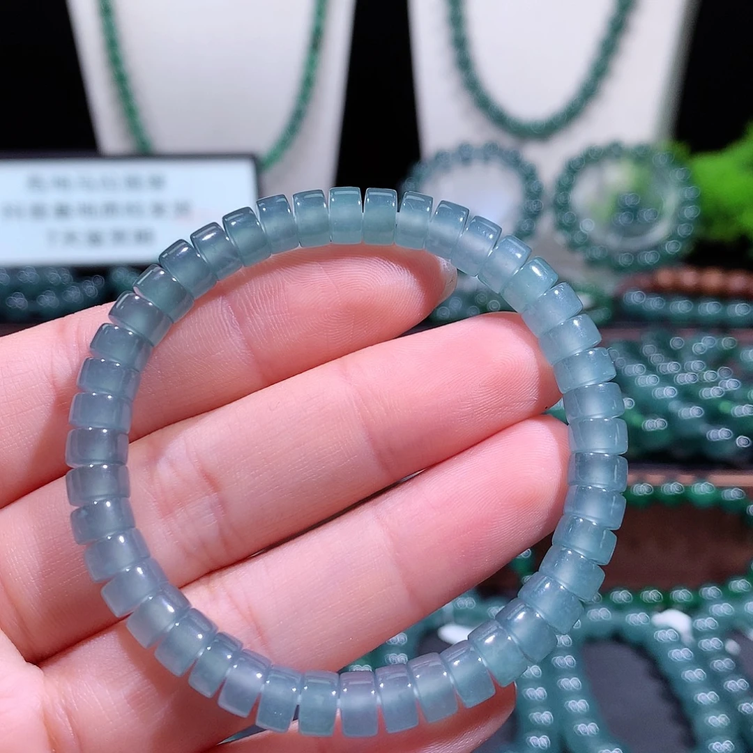 翡翠未镶嵌手链天然a货翡翠手串7