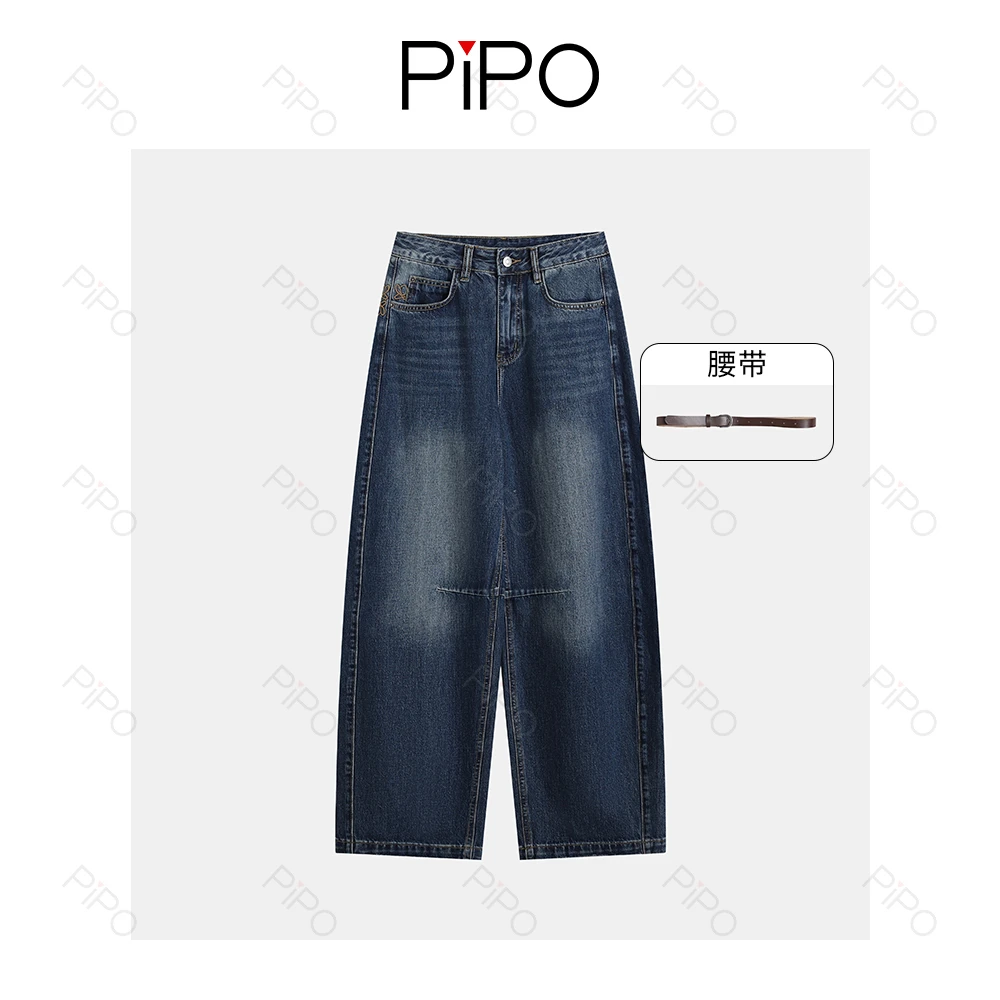 PIPO女常规牛仔裤裤子阔腿裤裤子长裤DD53P566