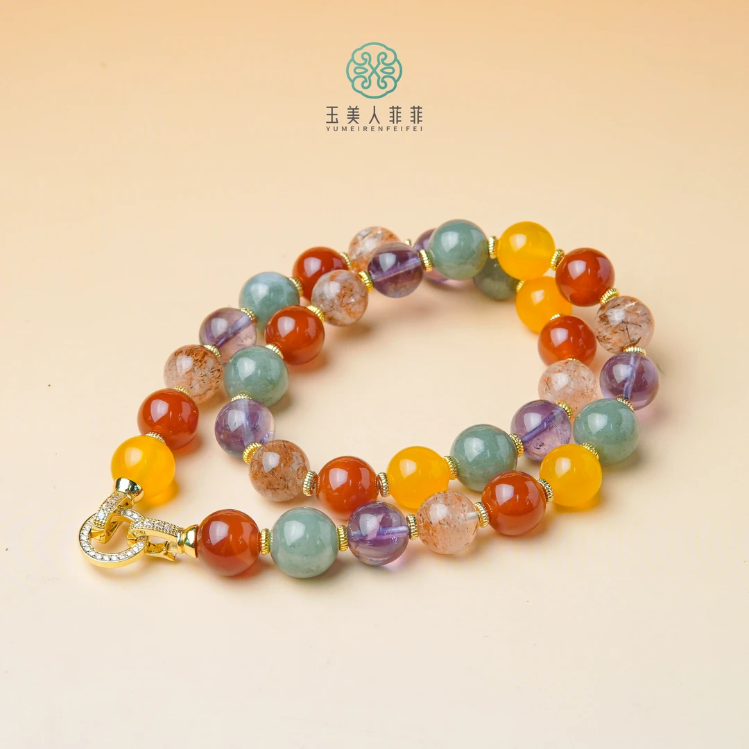 菲菲珠宝好~水晶圆珠项链约12mm