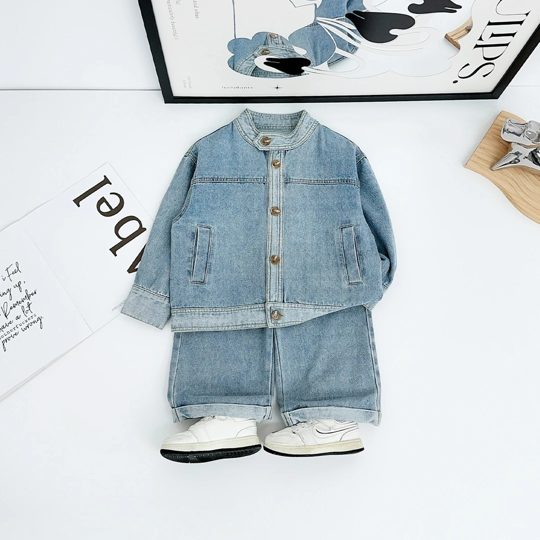 男童套装2025秋新款秋装儿童牛仔两件套潮 FB25287 悠悠童话童装