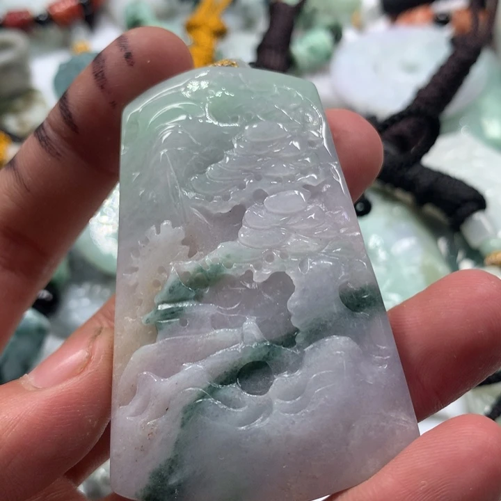 颈饰未镶嵌翡翠保真天然a货翡翠