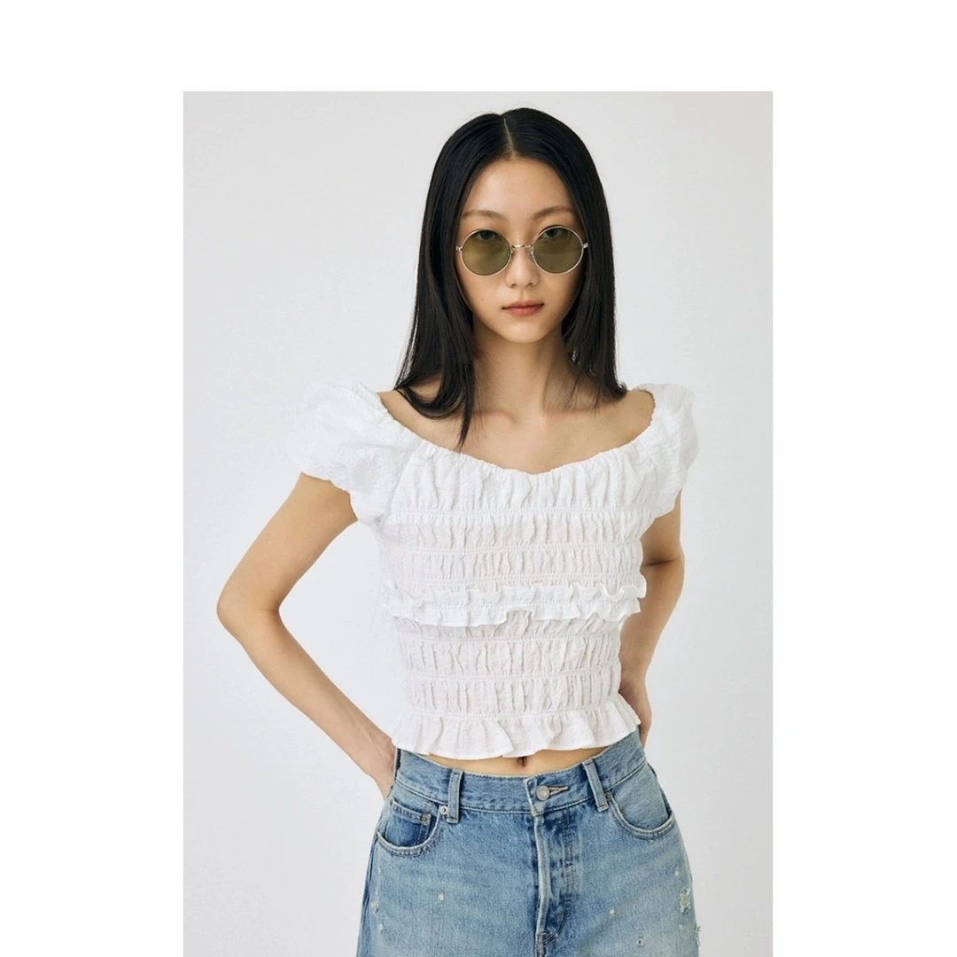 【六哥家】M 夏季上新 休闲百搭小众甜美森系风打揽无袖碎花衬衫