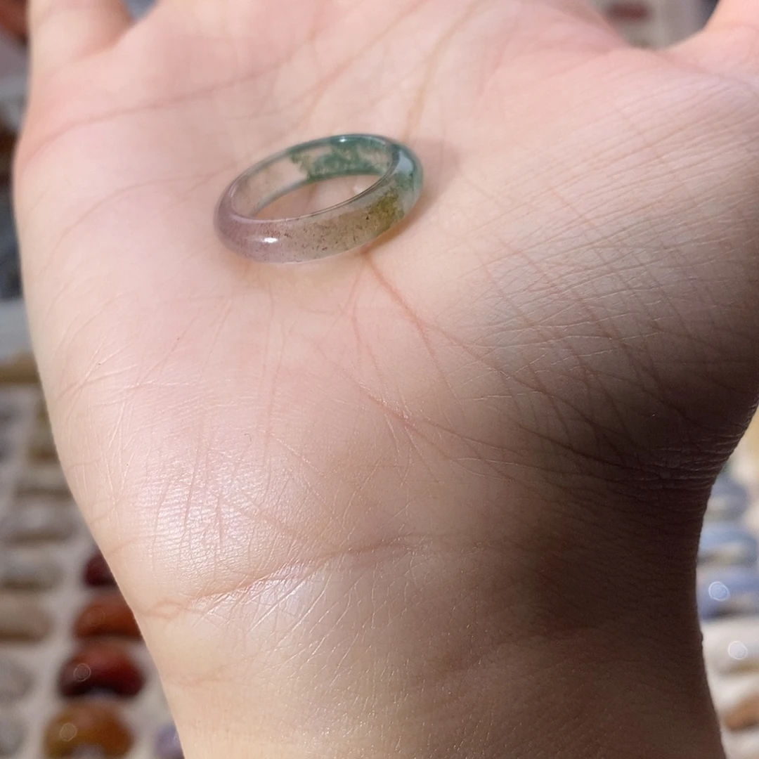 玛瑙/玉髓未镶嵌戒指A 44不退换港12直径16.2