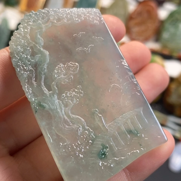 颈饰未镶嵌翡翠山水