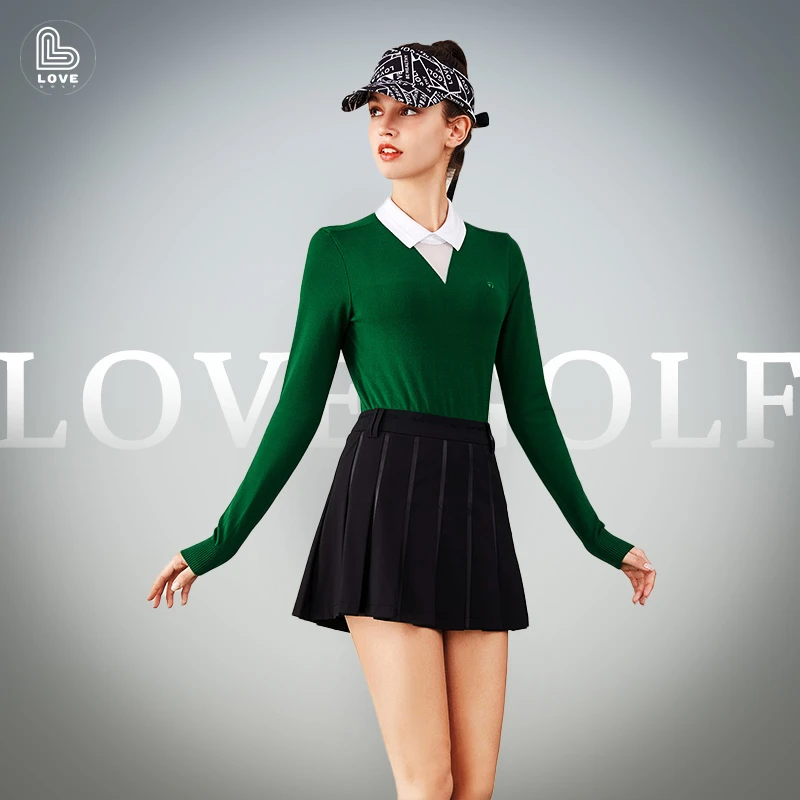高尔夫长袖女新款Lovegolf毛衣时尚修身显瘦防晒纯欲慵懒风纯欲风