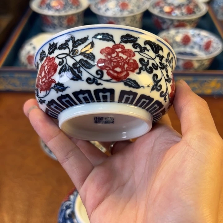 摆件景德镇陶瓷茶器百宝箱