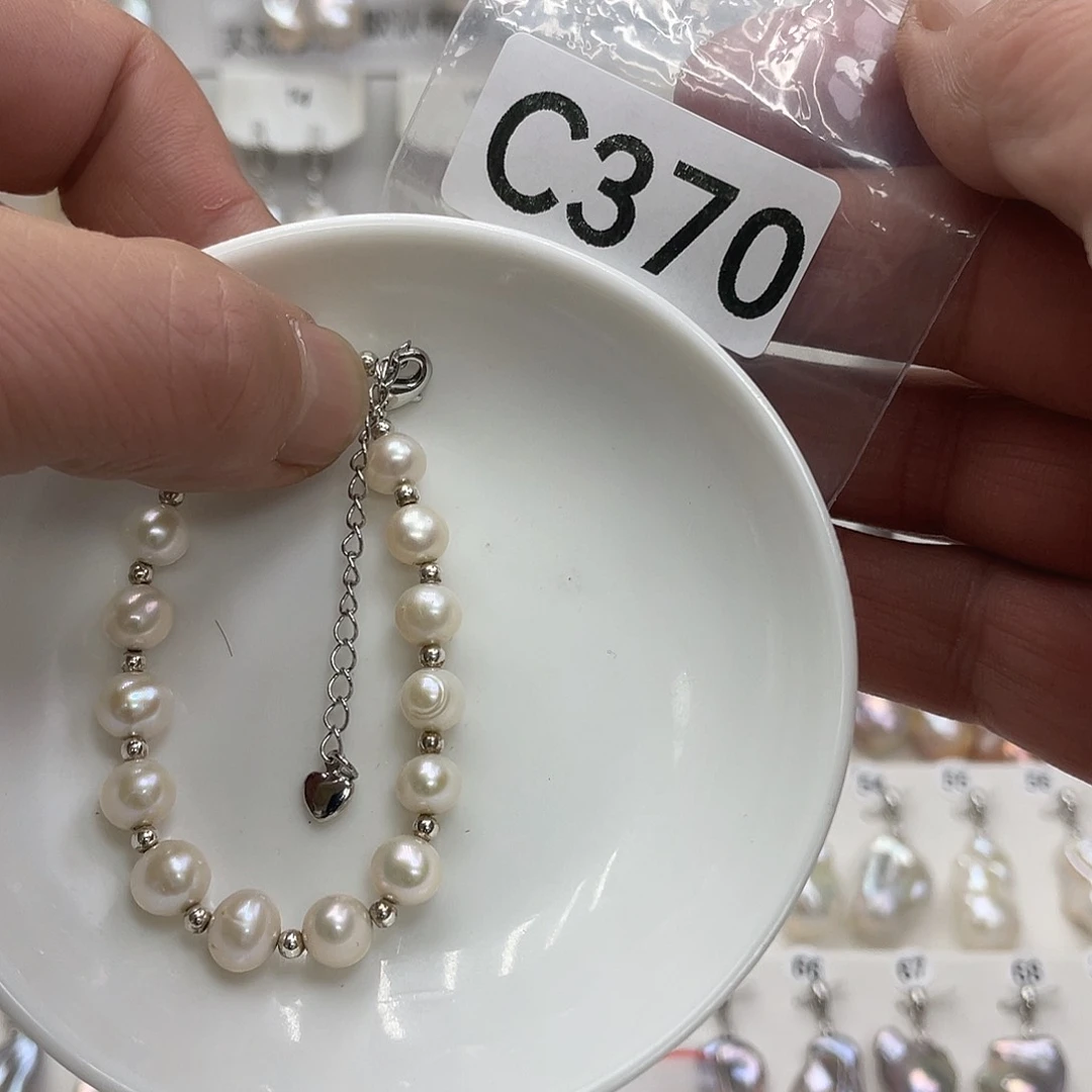 淡水珍珠颈饰银S925镶嵌溫*