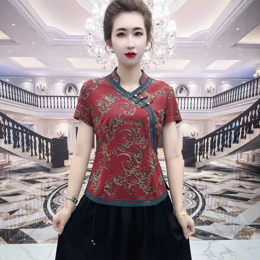 24714正版博玺华服新中式改良复古旗袍衫