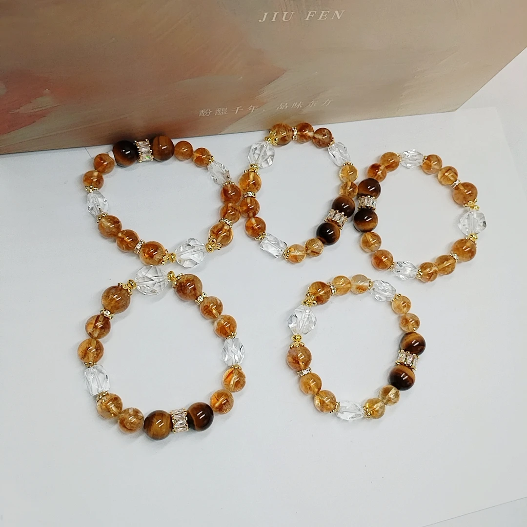 黄晶手串精美气质日常百搭多样性发货1件