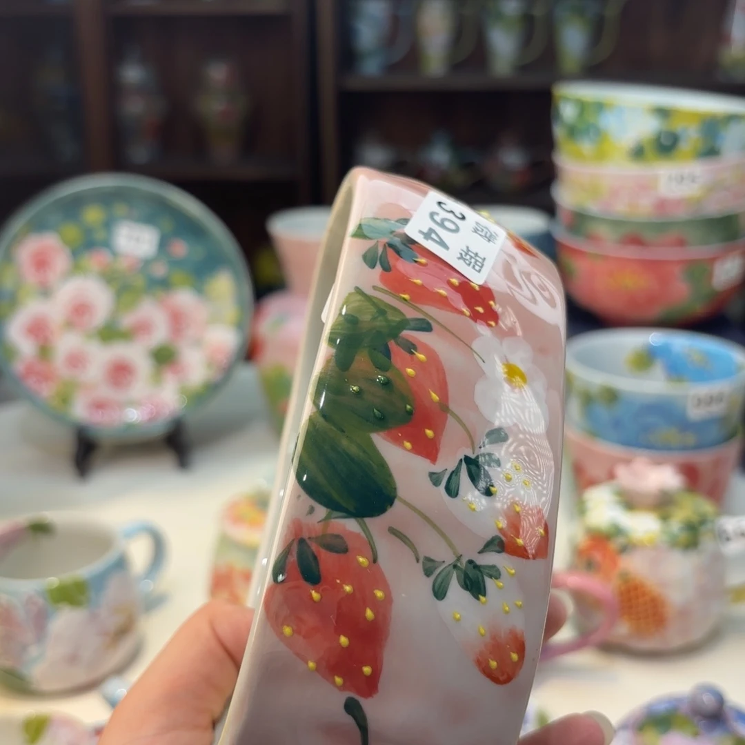 瓷片景德镇手绘高温釉下彩陶瓷茶具