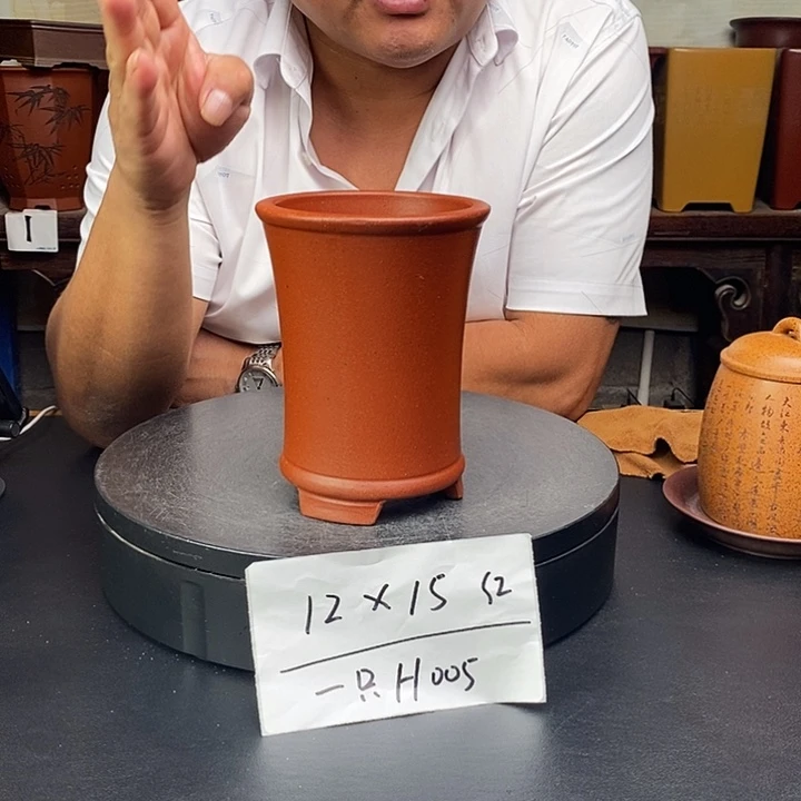 紫砂花盆货号一只H005
