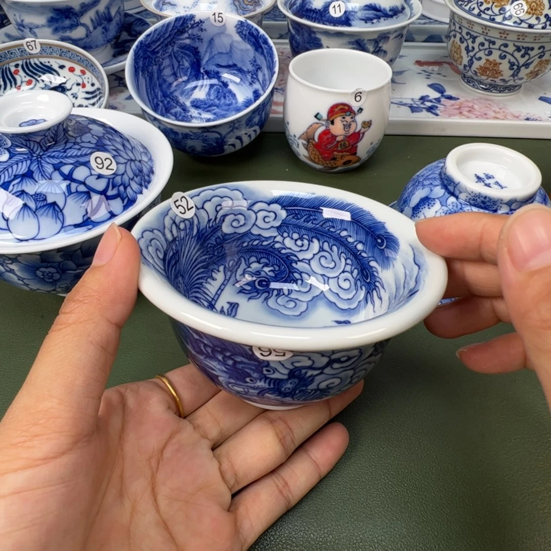 景德镇纯手工纯手绘茶具木木52