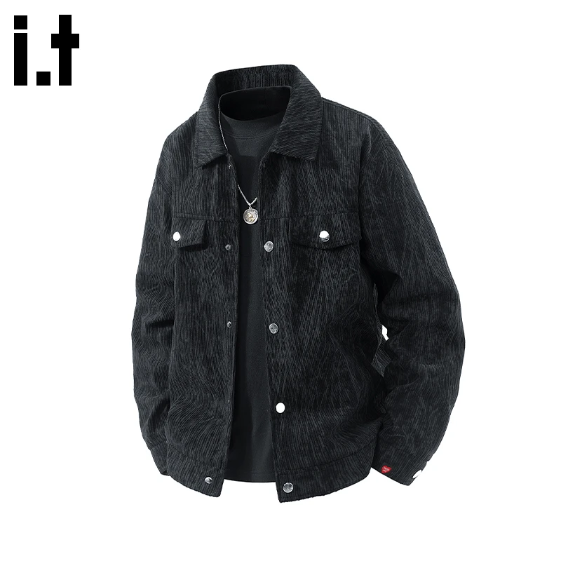 i.t:CHOCOOLATE美拉德风灯芯绒保暖夹克男秋冬新款高级感工装外套