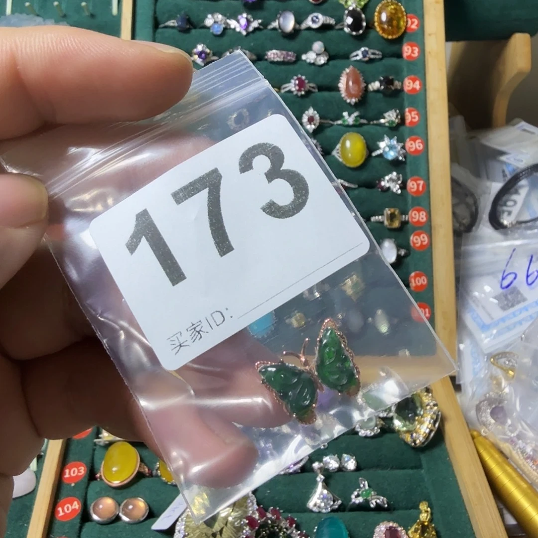 糯***子翡翠银S925镶嵌颈饰