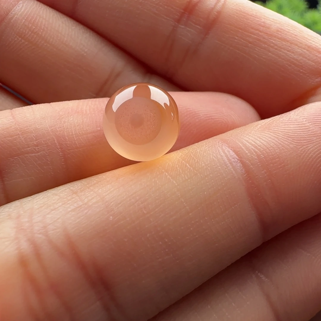 玛瑙/玉髓未镶嵌天眼圆珠：9.4小庄 天眼 正眼 干净