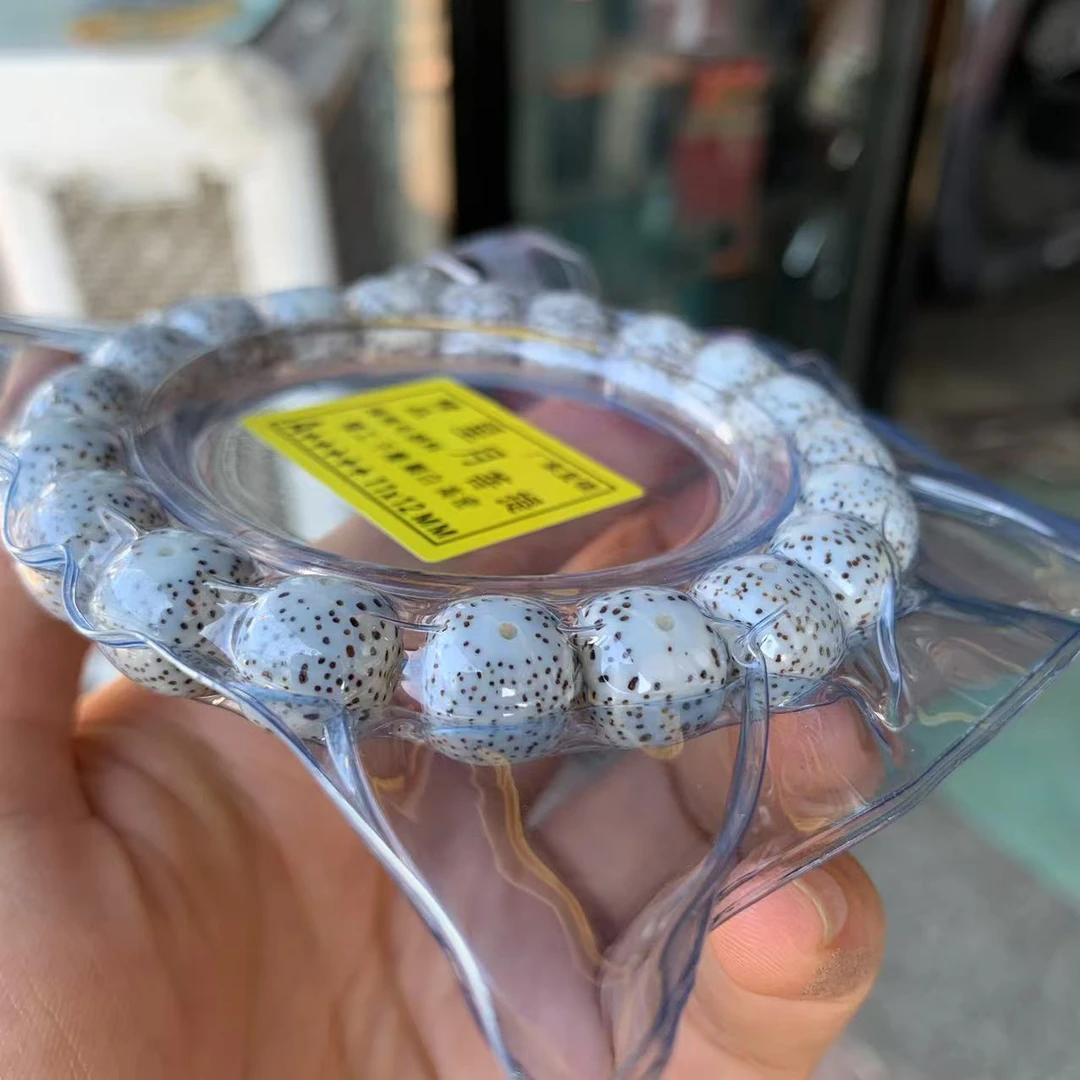 海南星月菩提 老型桶珠 20颗带月尺寸12×11